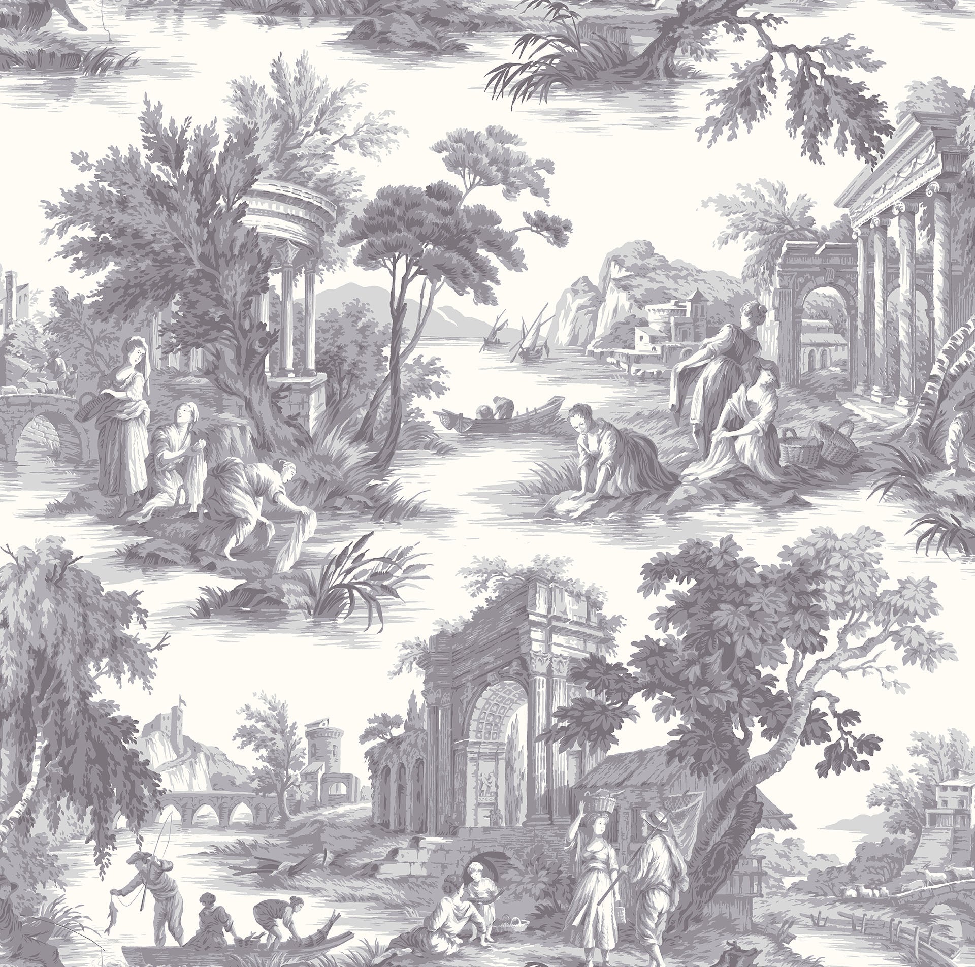 Cole & Son Villandry - Lilac Grey on Chalk