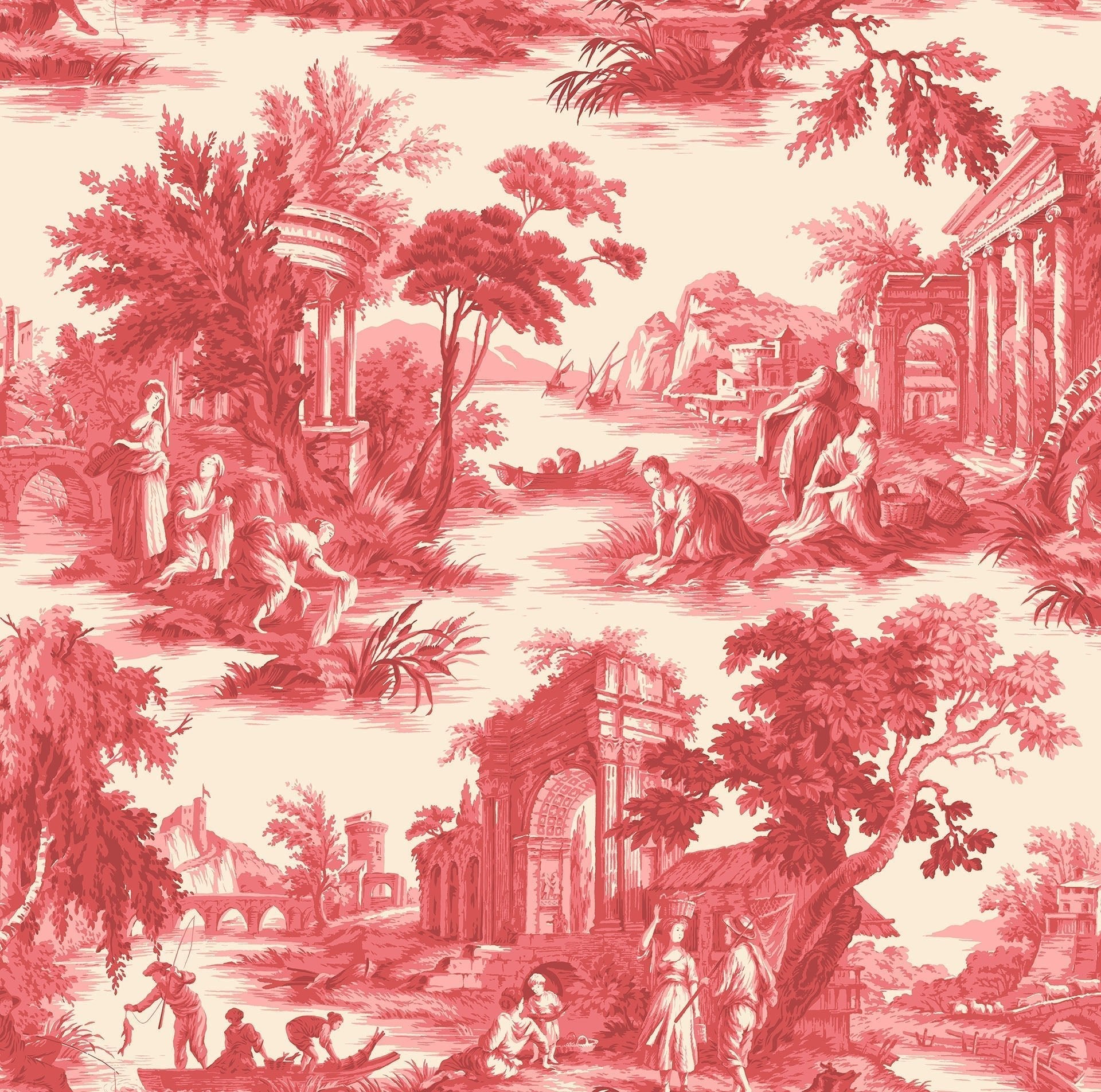 Cole & Son Villandry - Red on Parchment
