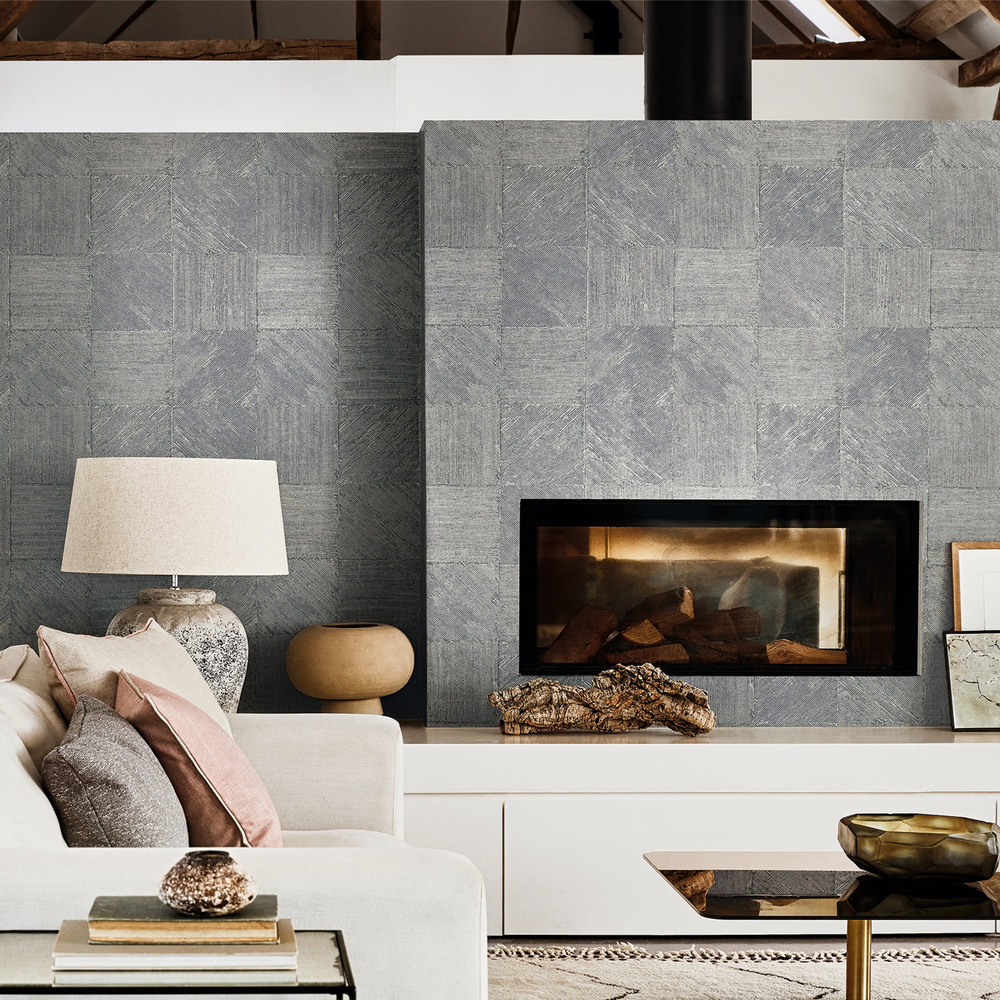 Pierre Frey Romo | Nula Wallcovering – Smoke — scenography