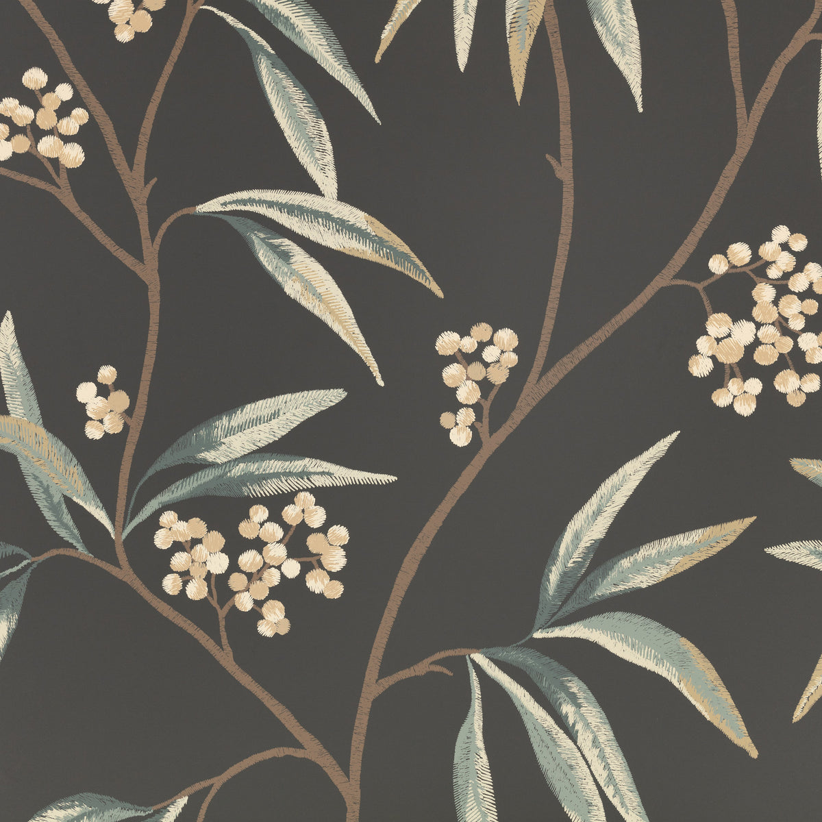Romo Mima Wallcovering Ebony wallpaper