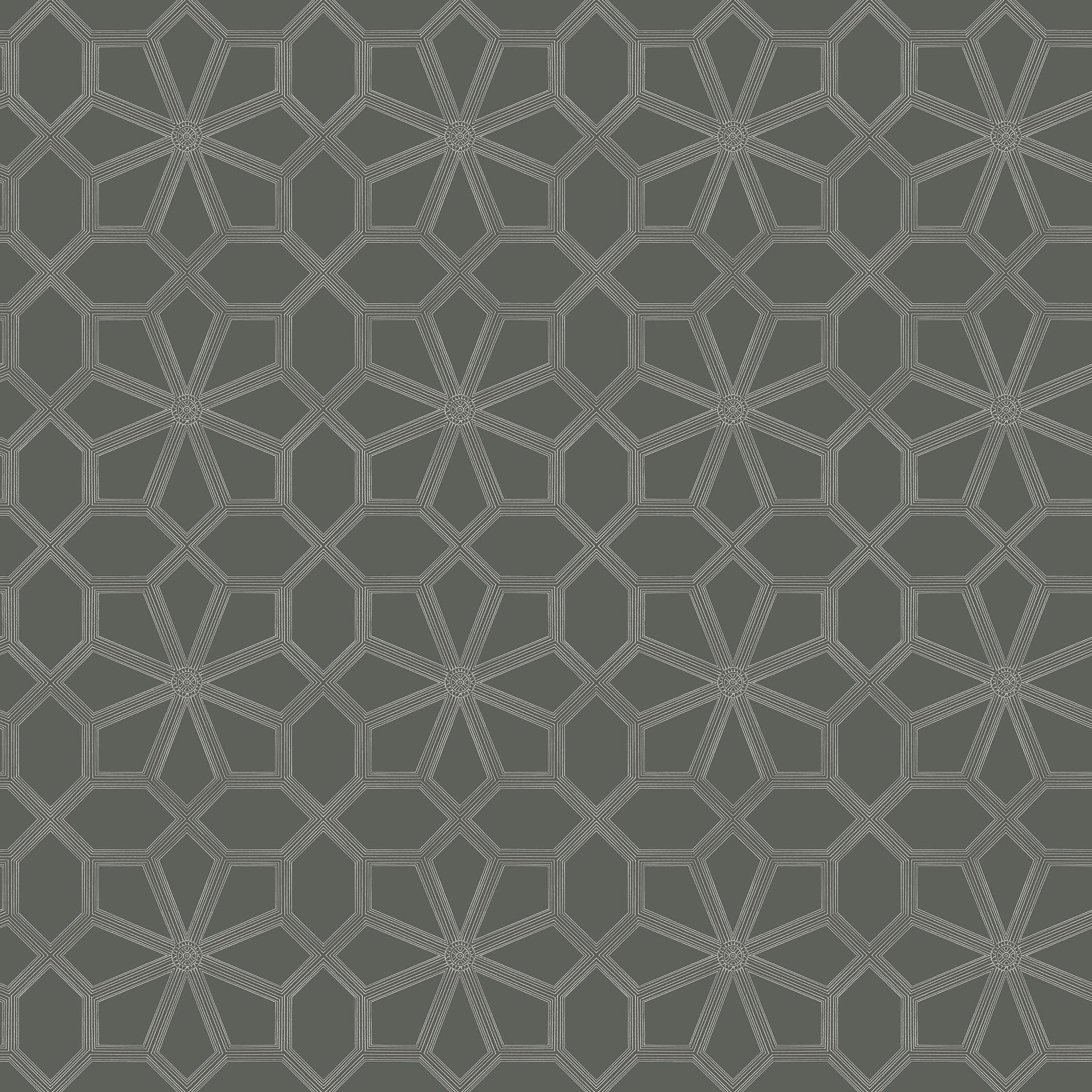 Cole & Son Wolsey Stars - Chalk on Charcoal
