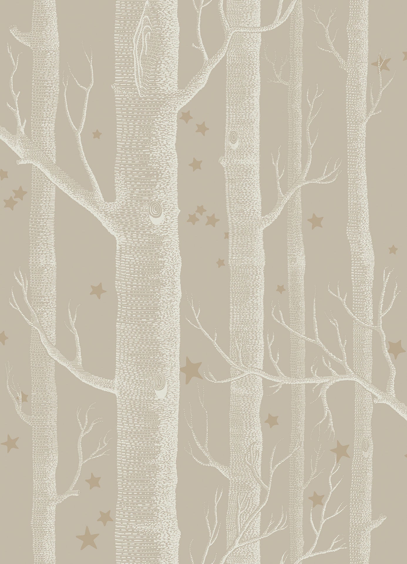 Cole & Son Woods & Stars wallpaper - Linen