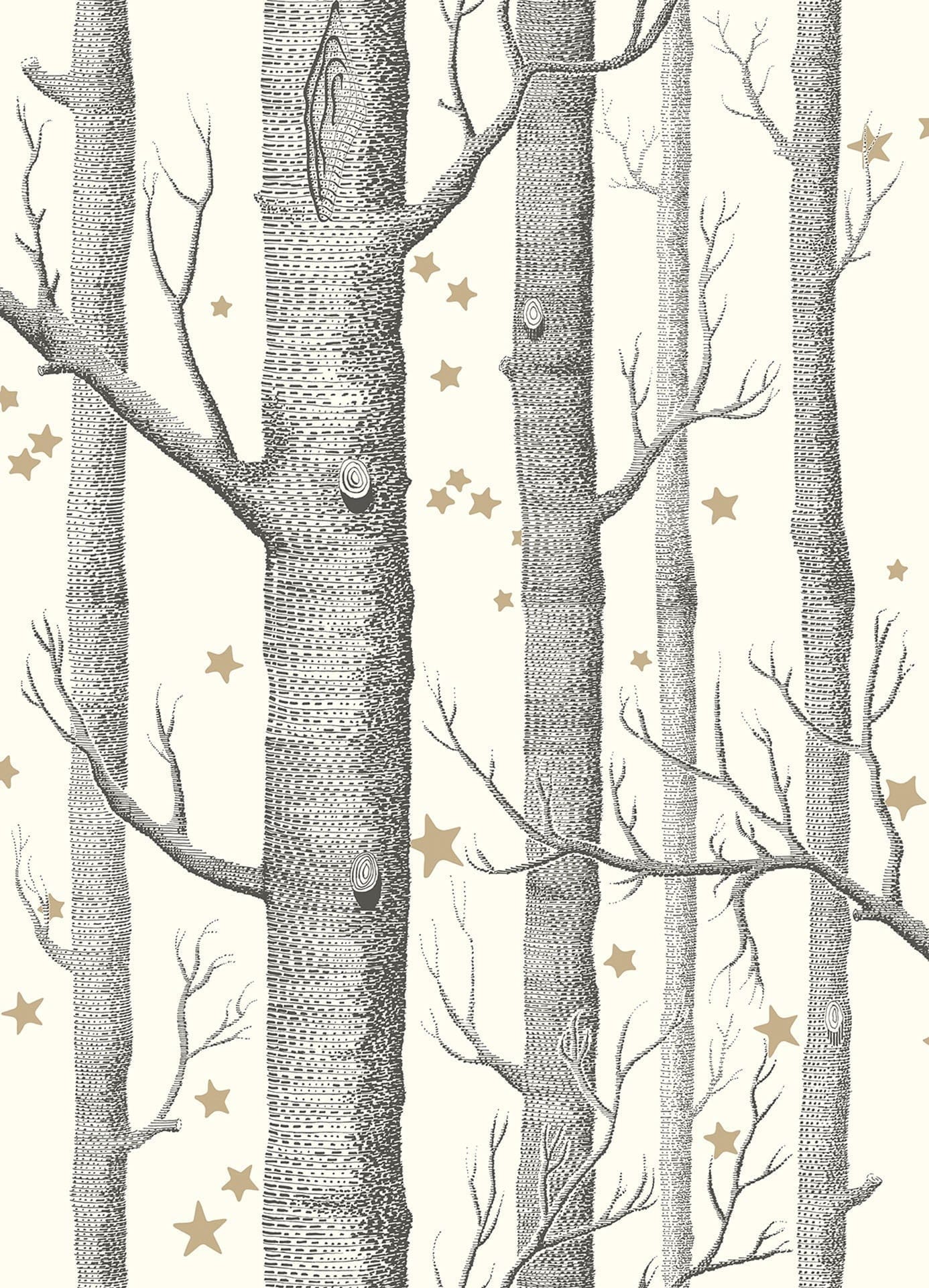 Cole & Son Woods & Stars - Black & White