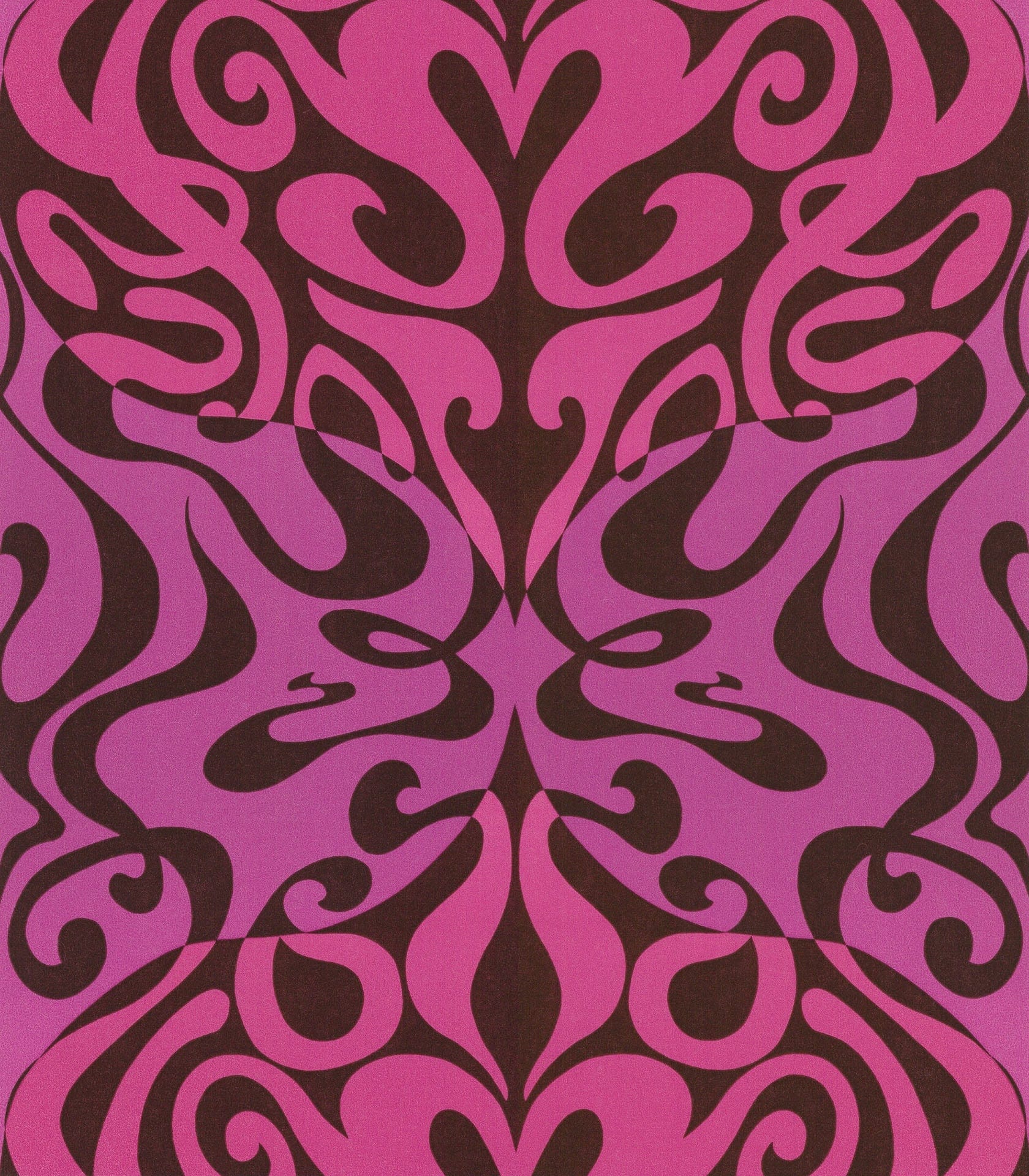 Cole & Son Woodstock wallpaper - Magenta on Soot