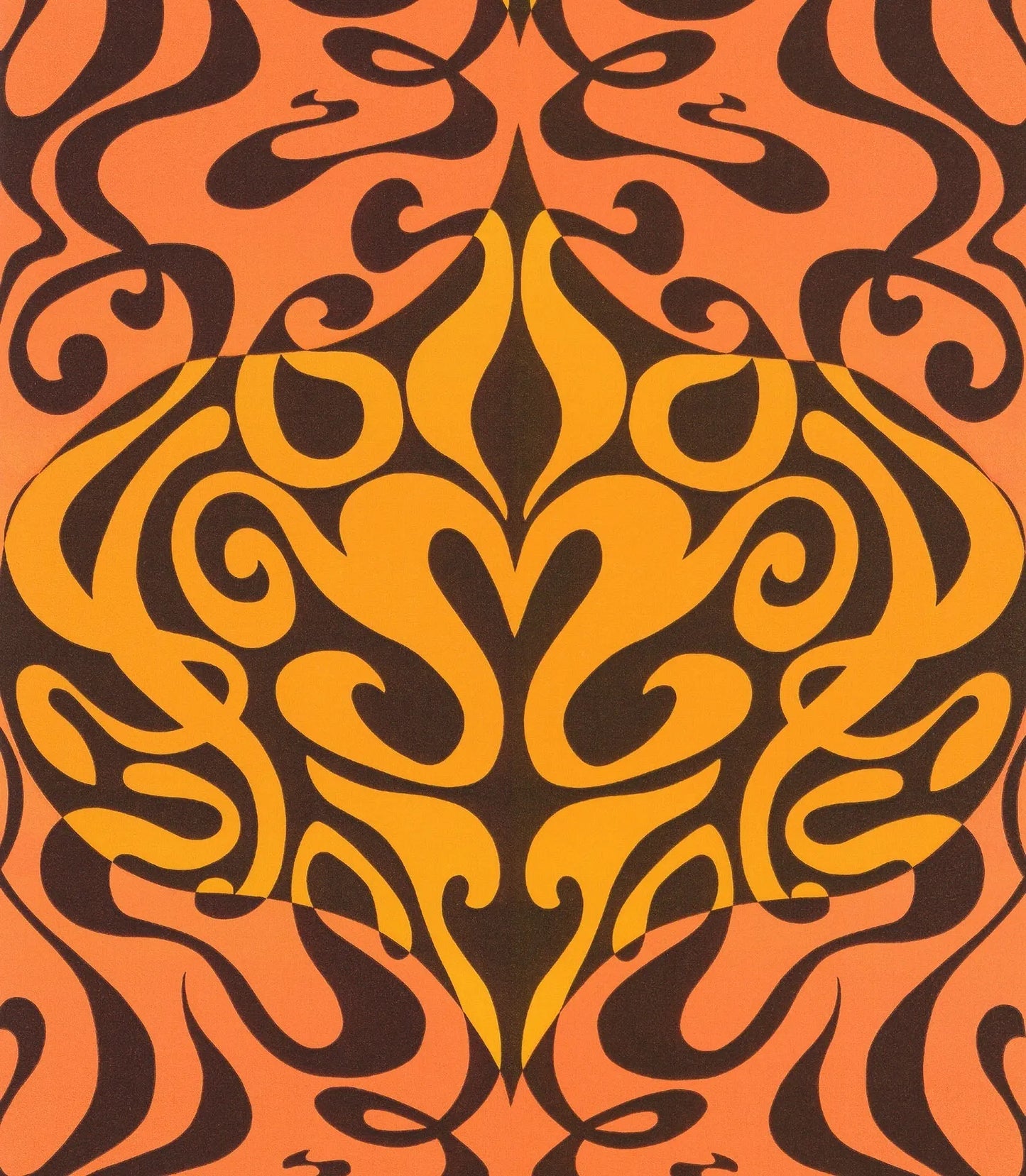Cole & Son Woodstock - Orange on Soot