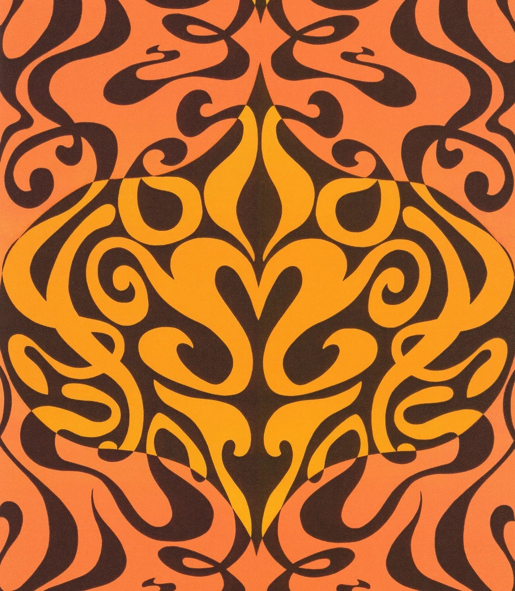 Cole & Son Woodstock - Orange on Soot