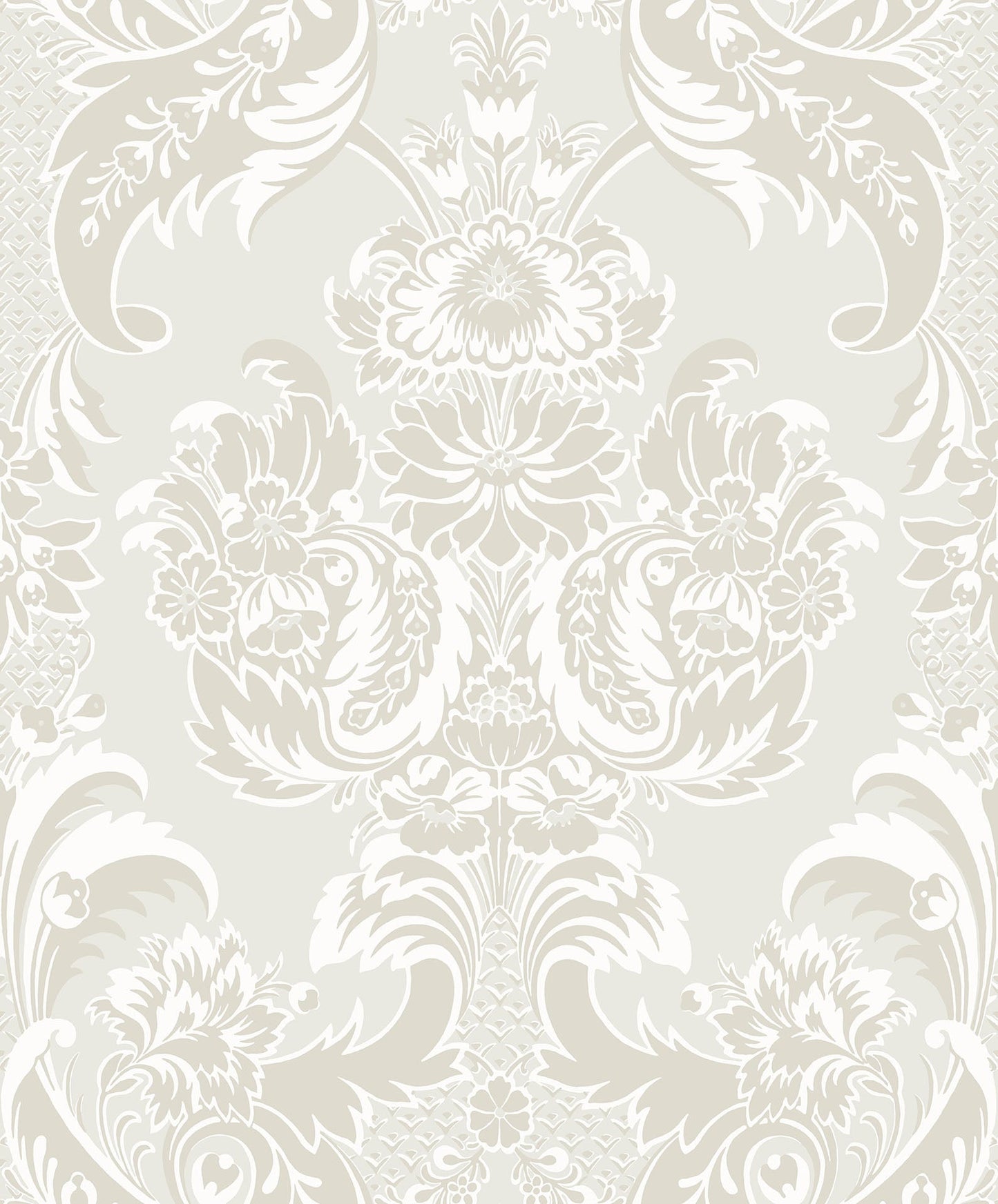 Cole & Son Wyndham - Chalk & Stone on Silver Mica