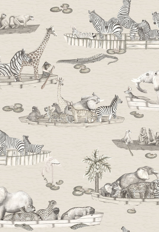 Cole & Son Zambezi wallpaper - Soot on Stone