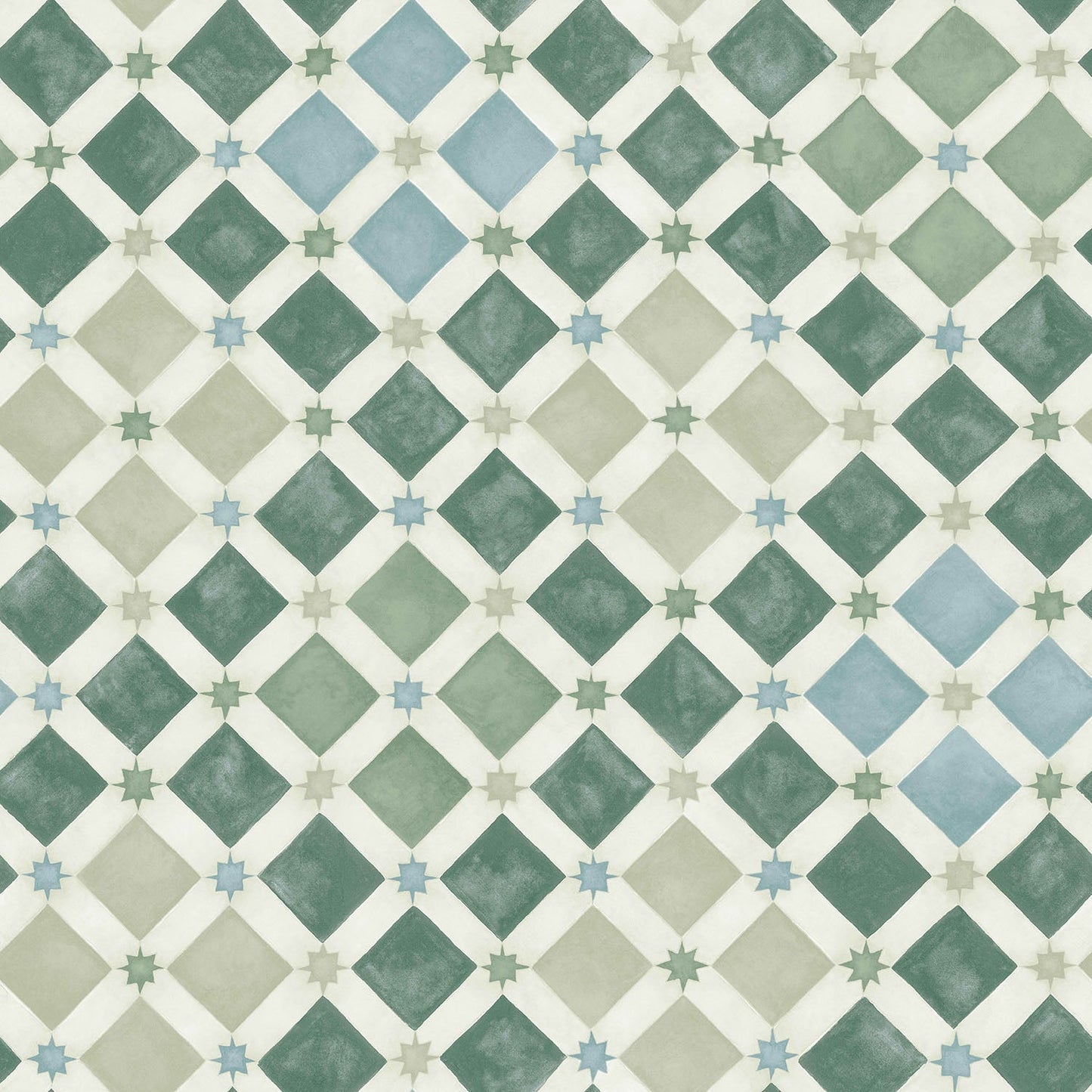 Cole & Son Zellige - Sage & Print Room Blue