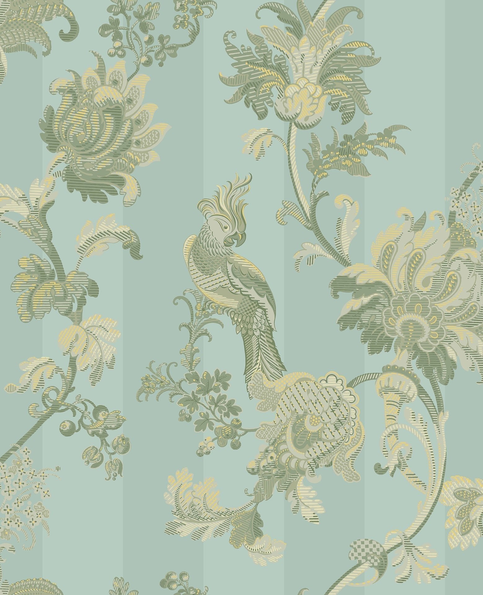 Cole & Son Zerzura wallpaper - Duck Egg & Sage