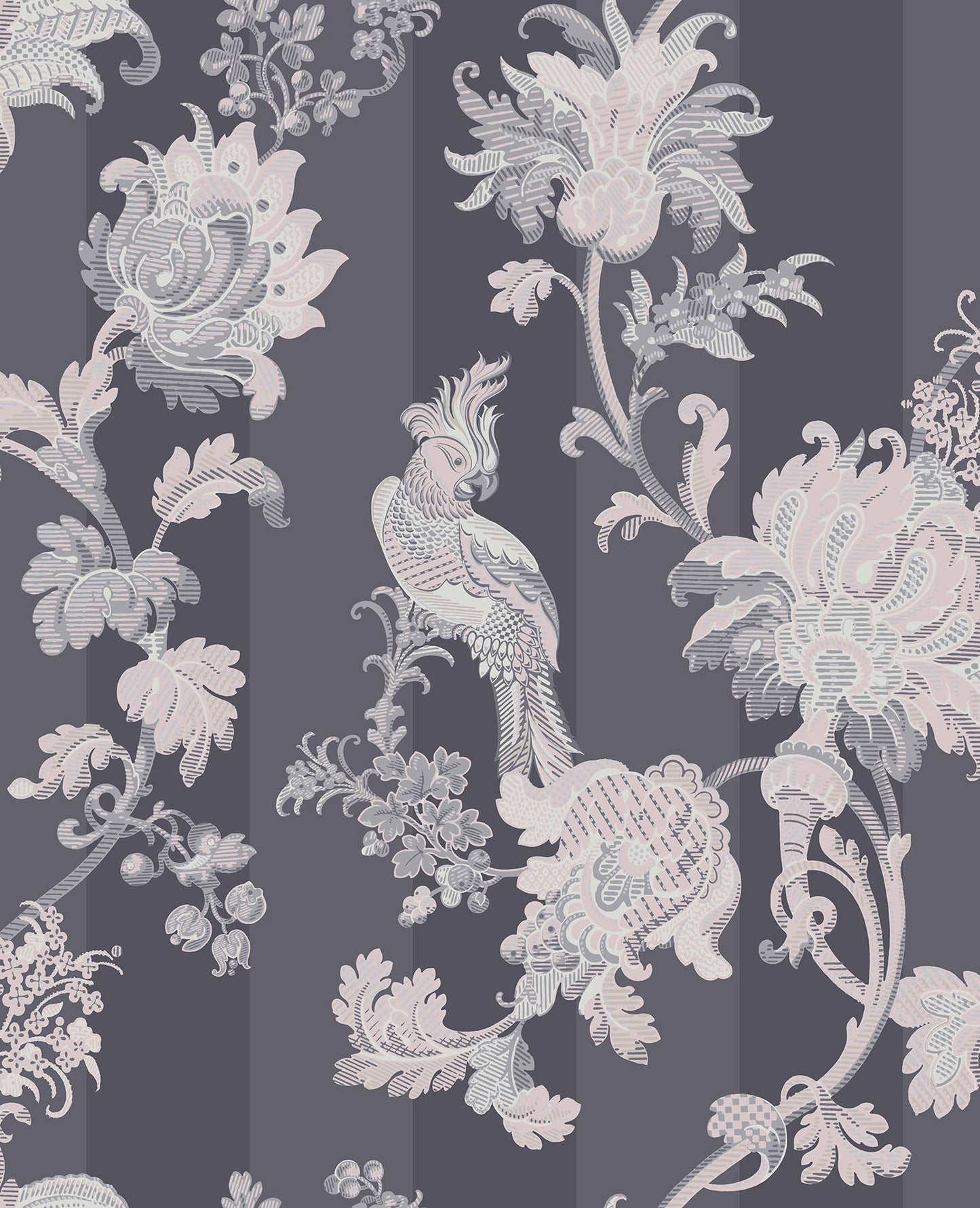 Cole & Son Zerzura - Slate Grey & Blush Pink