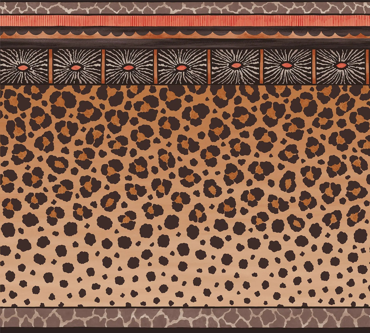 Cole & Son Zulu Border wallpaper - Ginger & Soot