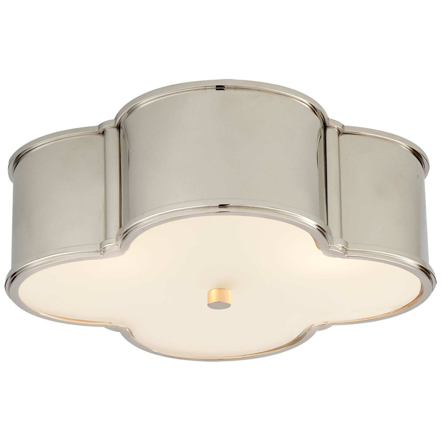 Basil 17 inch Flush Mount in Polished Nickel