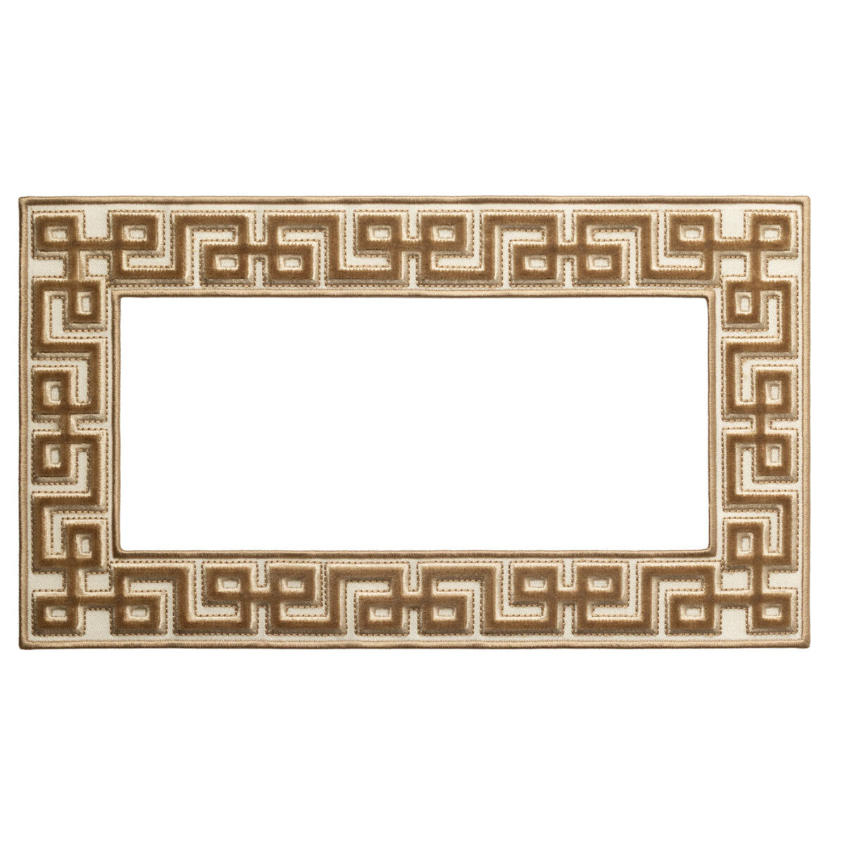 Lennox Velvet Appliqué Rectangle — Oyster