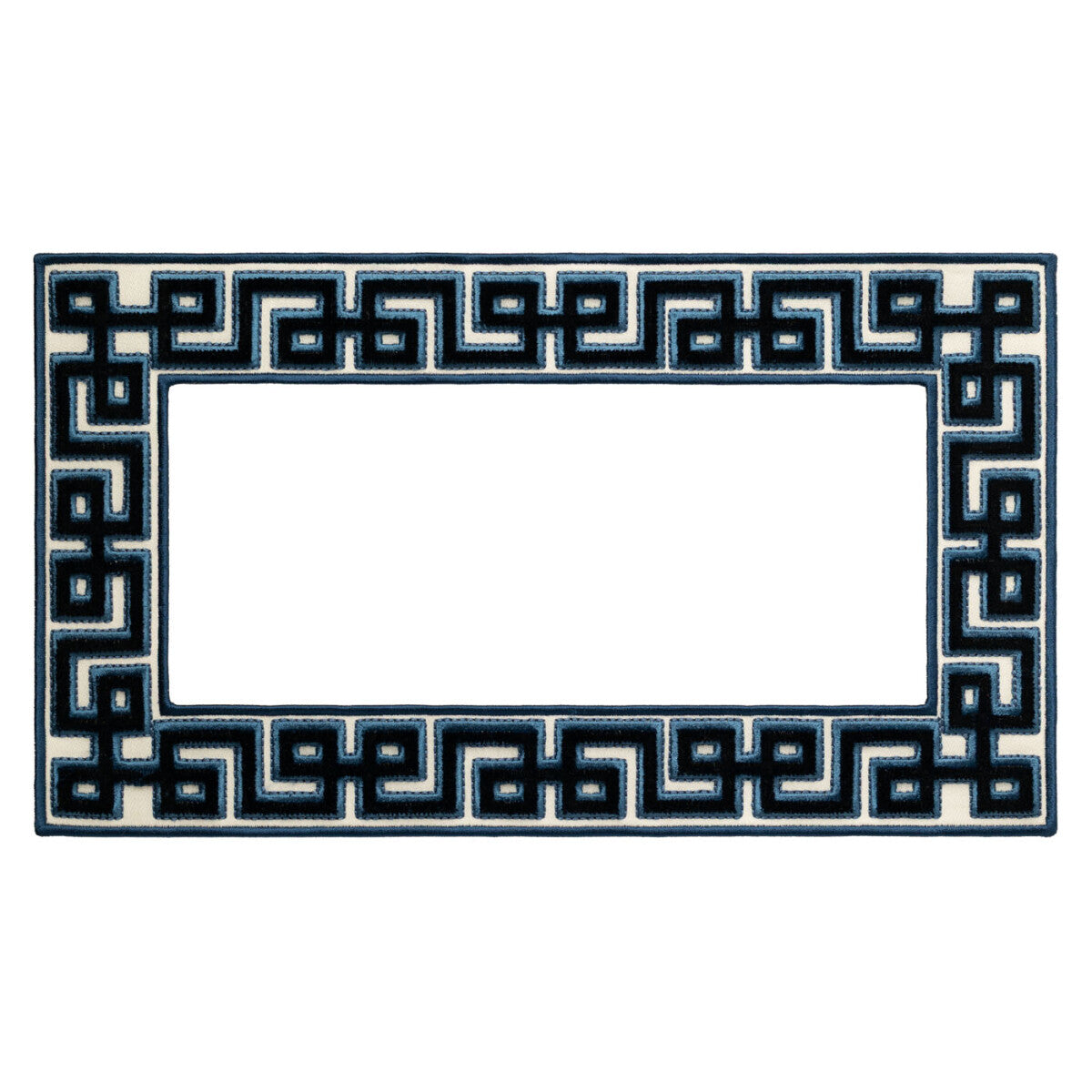 Lennox Velvet Appliqué Rectangle — Lapis