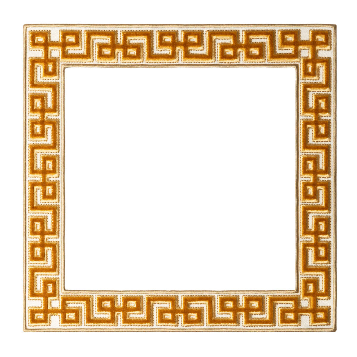 Lennox Velvet Appliqué Square — Oro