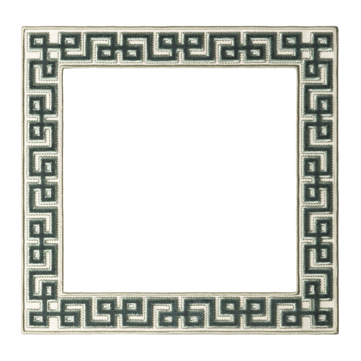 Lennox Velvet Appliqué Square — Verdigris