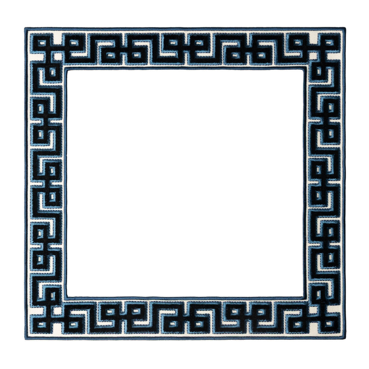 Lennox Velvet Appliqué Square — Lapis