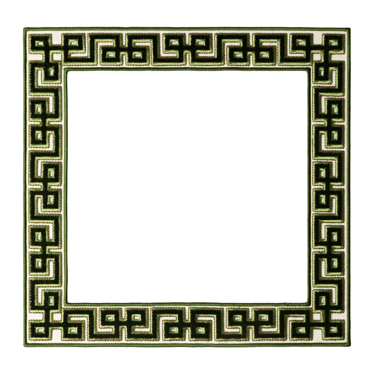 Lennox Velvet Appliqué Square — Emerald