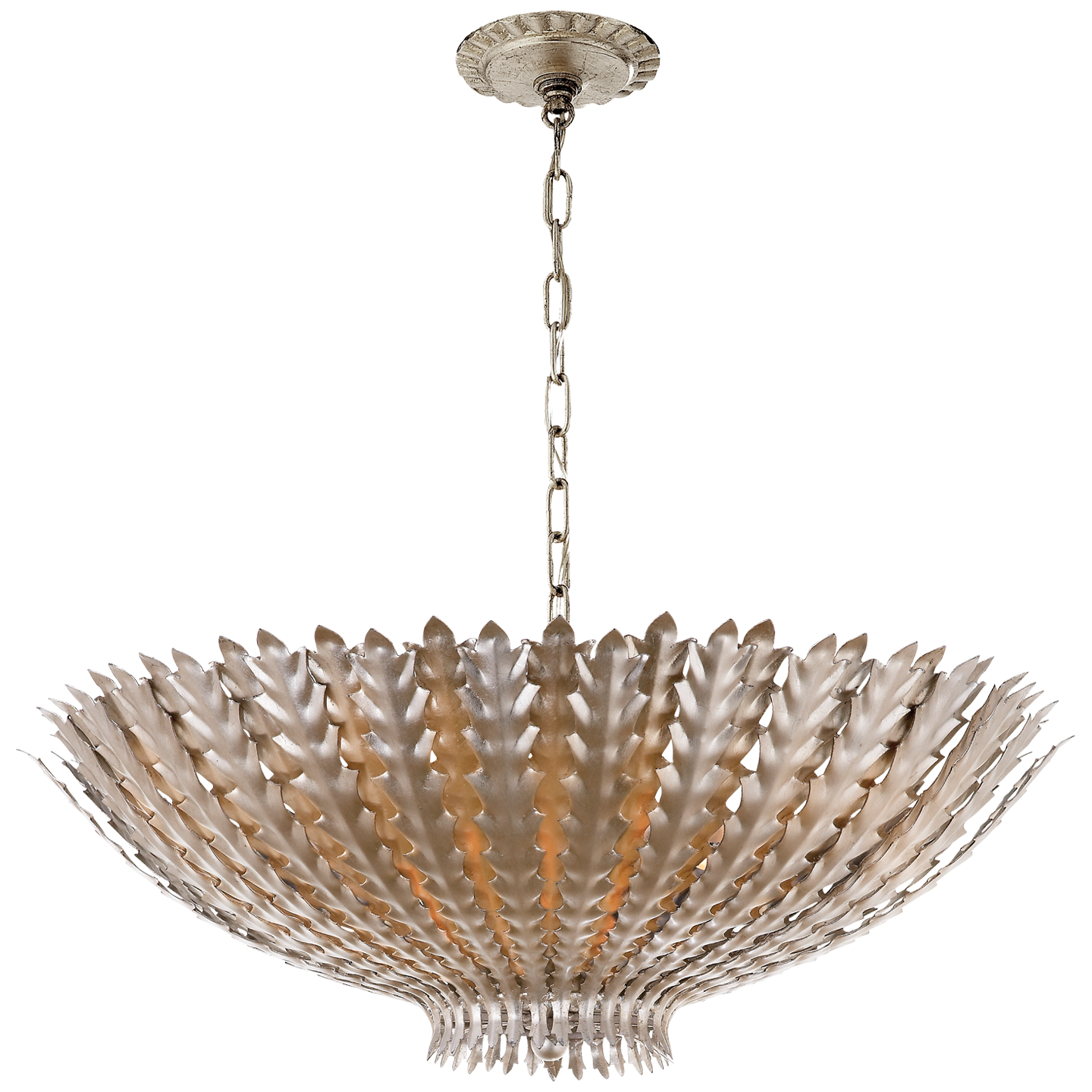 Hampton Medium Chandelier in Burnished Silver Leaf