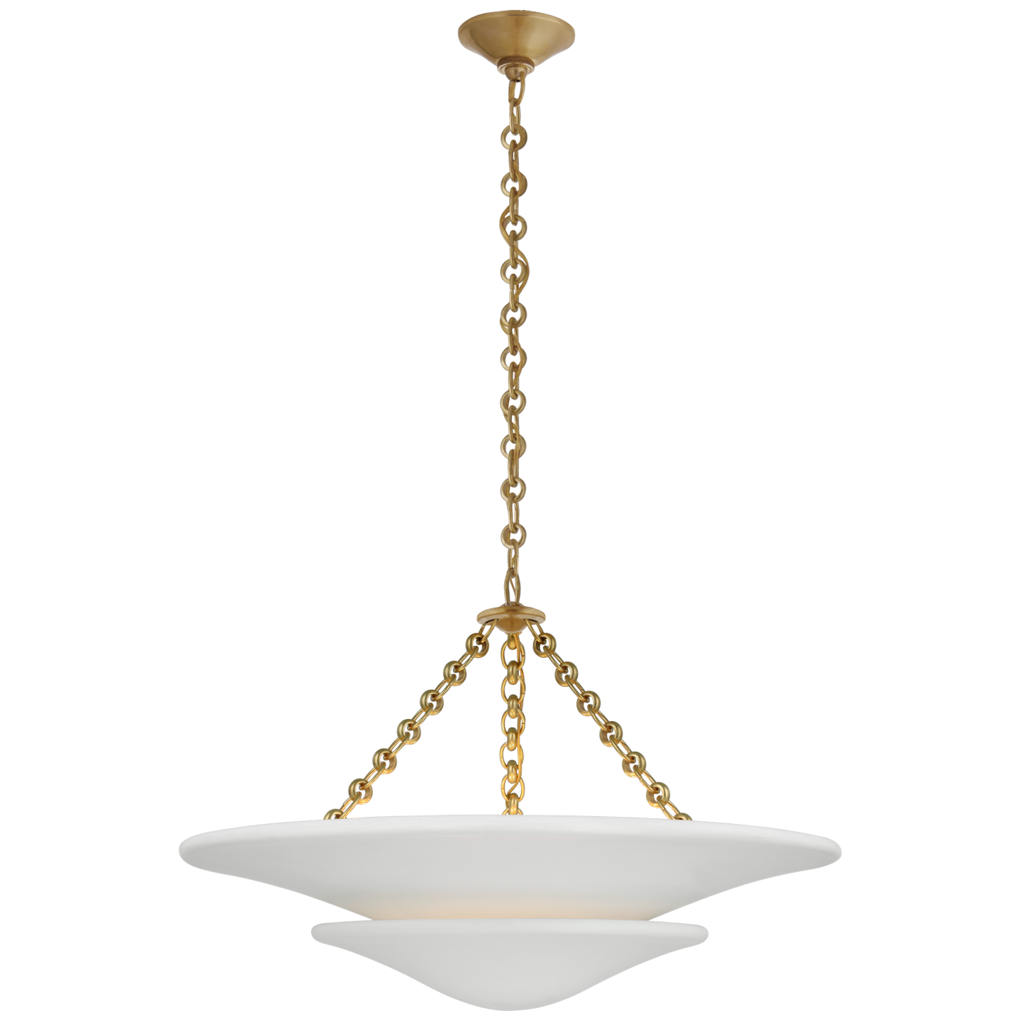 Mollino Medium Tiered Chandelier - Hand-Rubbed Antique Brass