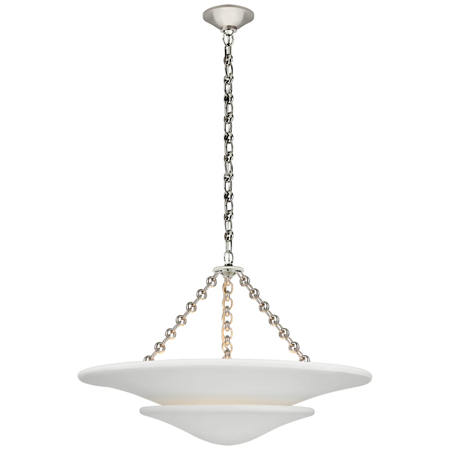 Mollino Medium Tiered Chandelier - Polished Nickel