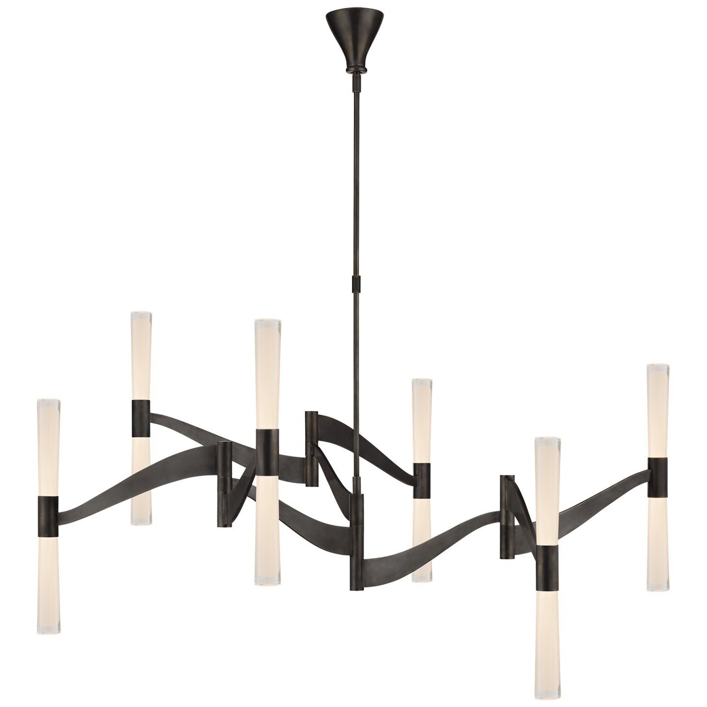 Brenta Grande Chandelier in Bronze with Clear Glass