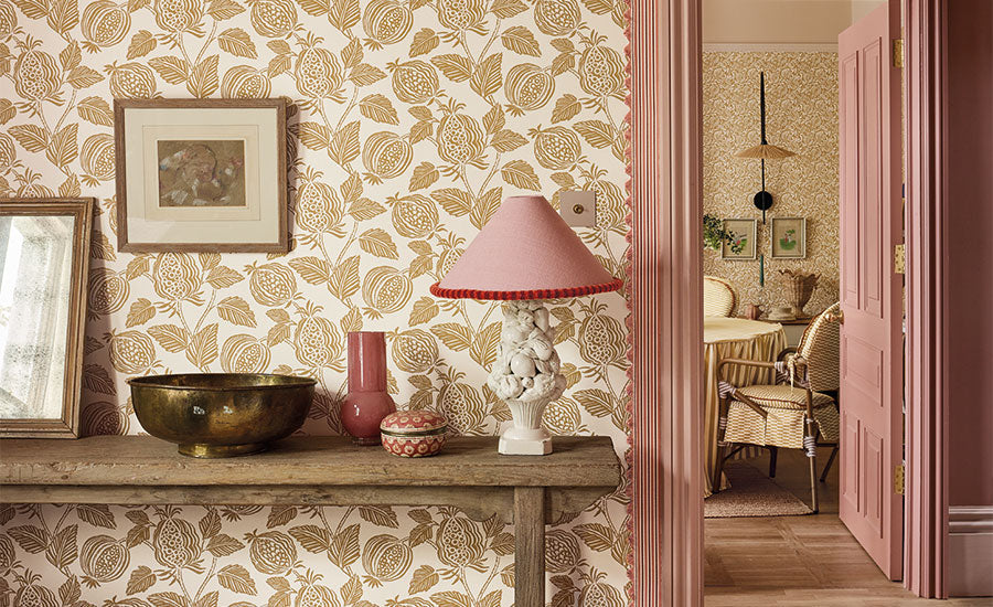 Romo Averly Wallcoverings collection room set