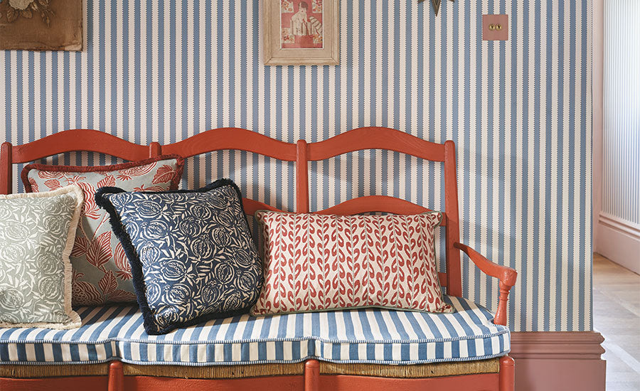Romo Averly Wallcoverings collection room set