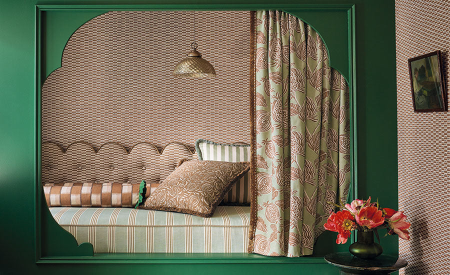 Romo Averly Wallcoverings collection room set