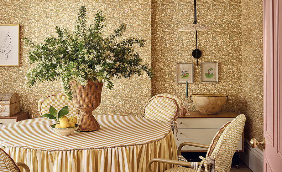 Romo Averly Wallcoverings collection room set