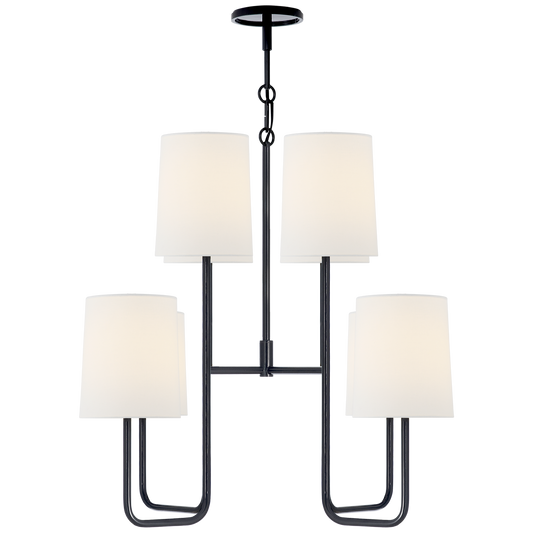 Go Lightly Medium Chandelier - Charcoal