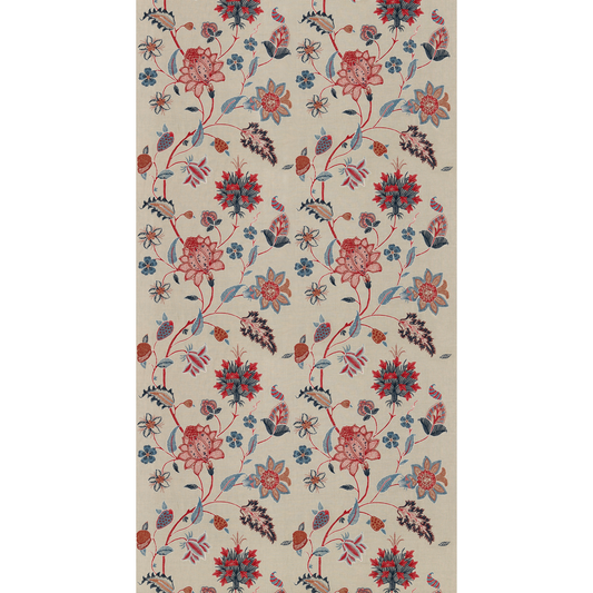 GP & J Baker | Baker's Indienne Embroidery fabric - Indigo/Red