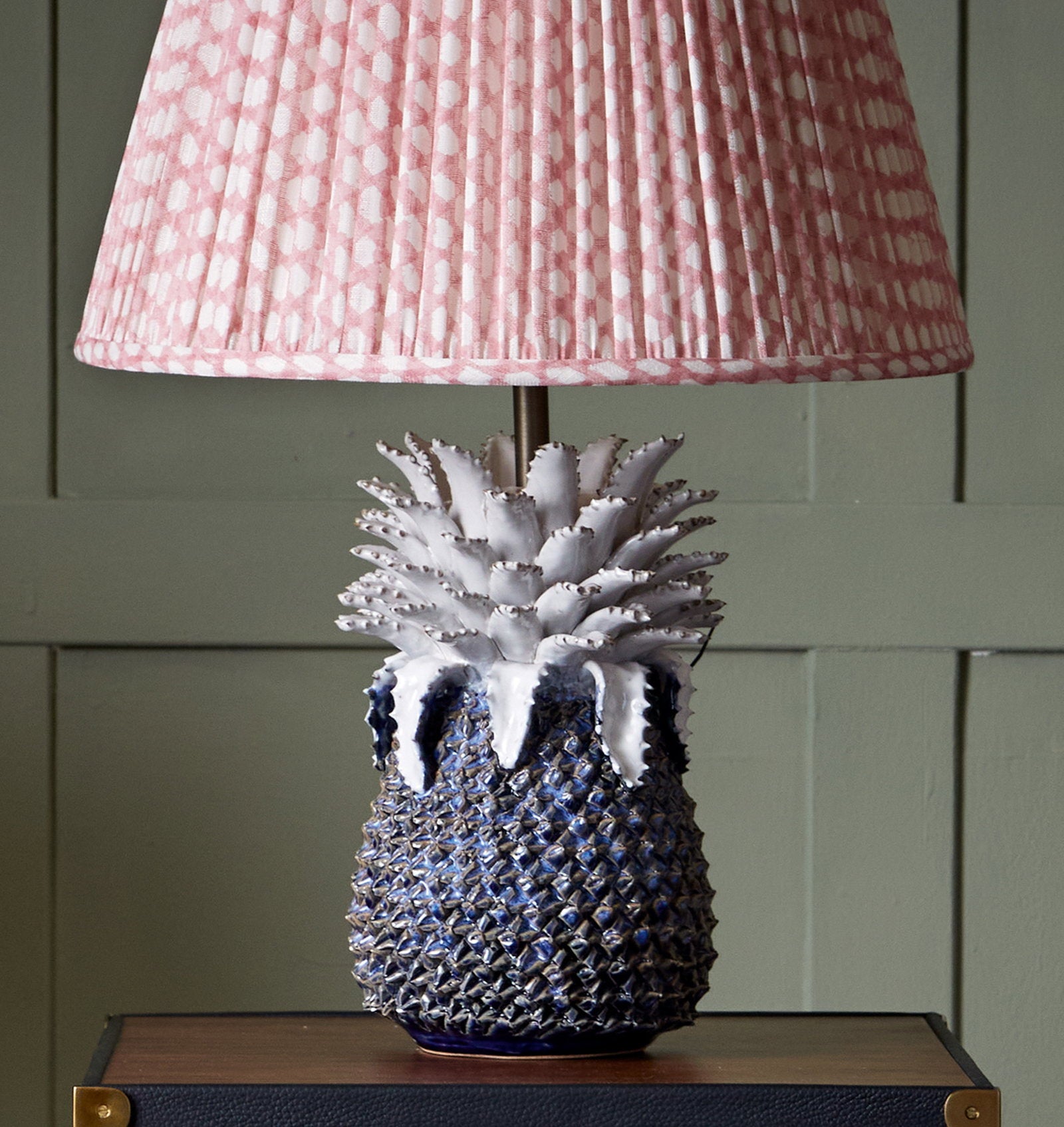 Julian Chichester | Palm Table Lamp Blue and White - Small
