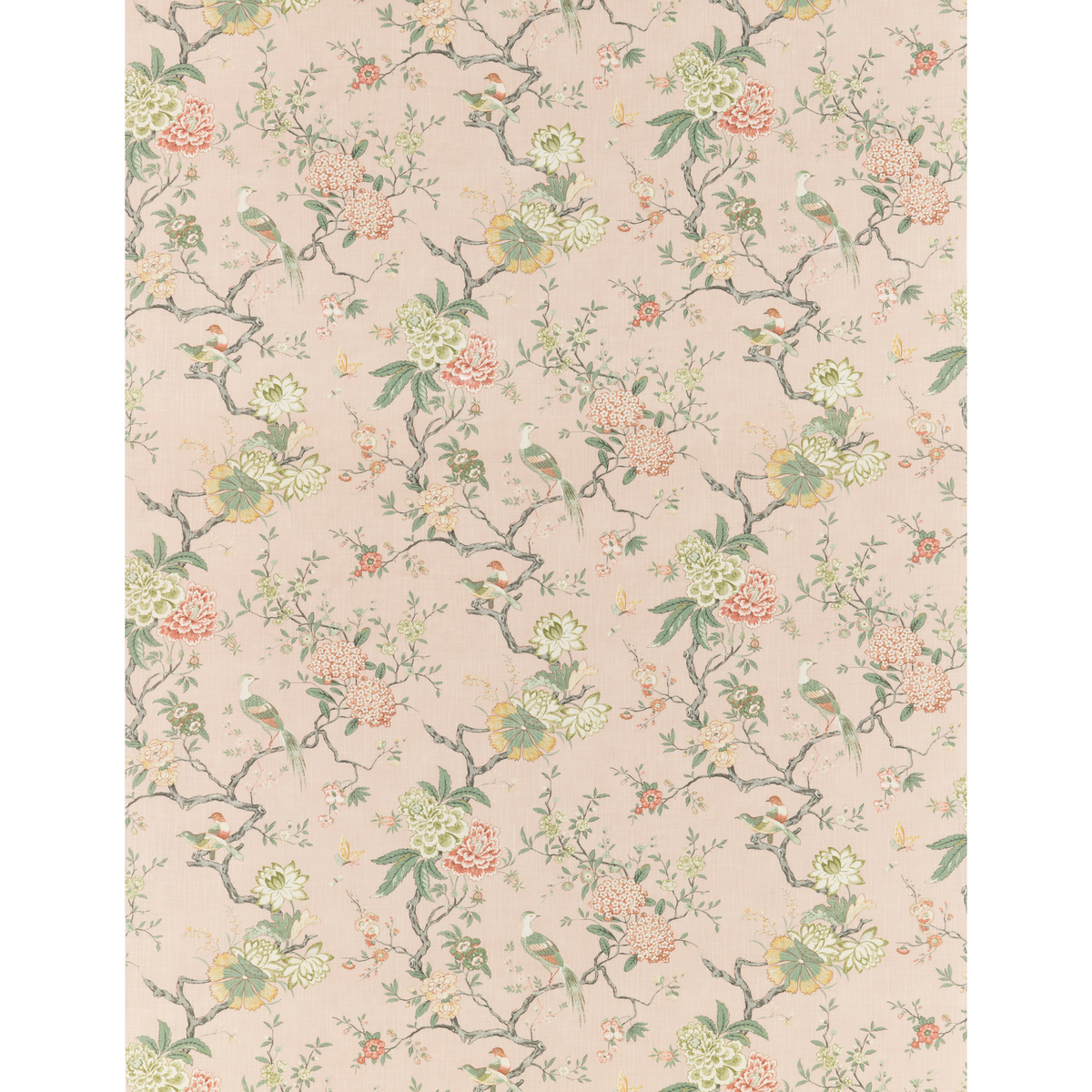 GP & J Baker | Oriental Bird Signature fabric - Blush