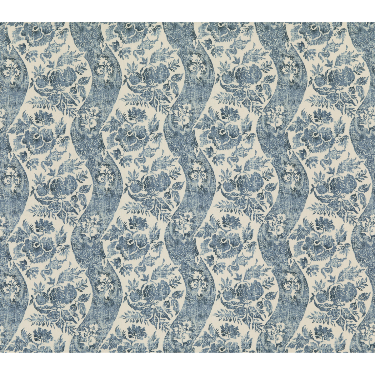 GP & J Baker | Caldbeck fabric - Indigo/Ivory
