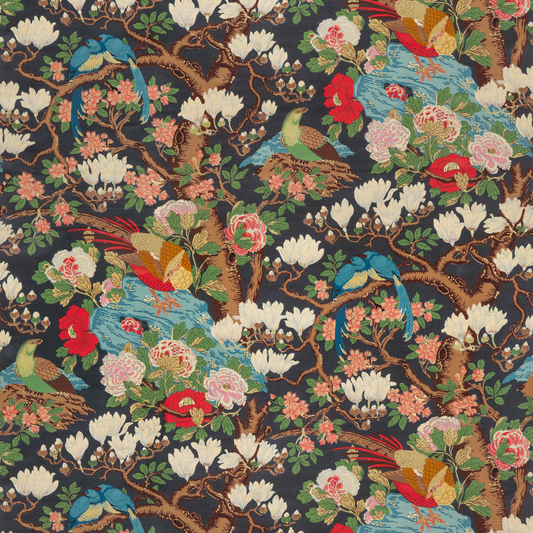 GP & J Baker | Rockbird Velvet fabric - Indigo