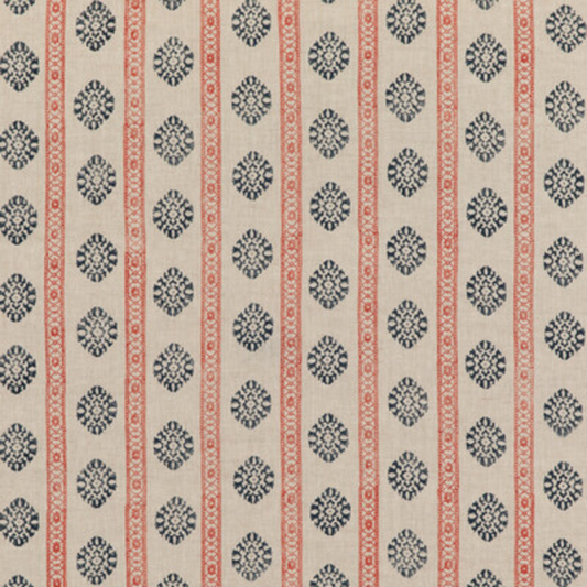 GP & J Baker | Alma fabric - Red/Indigo