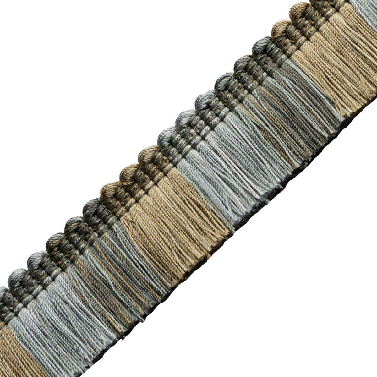 Katerina Blocked Brush Fringe — Verdigris