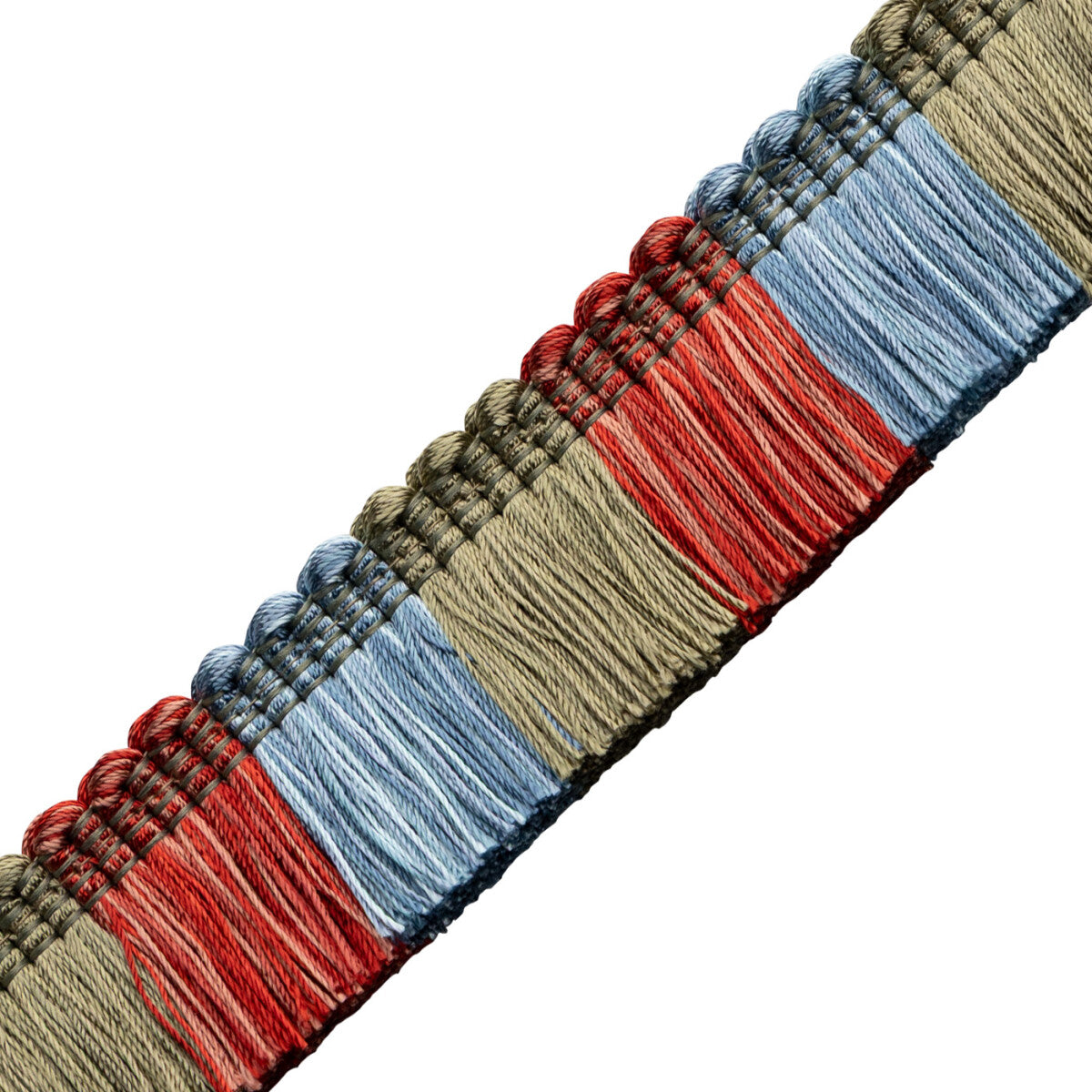 Katerina Blocked Brush Fringe — Cloisonné