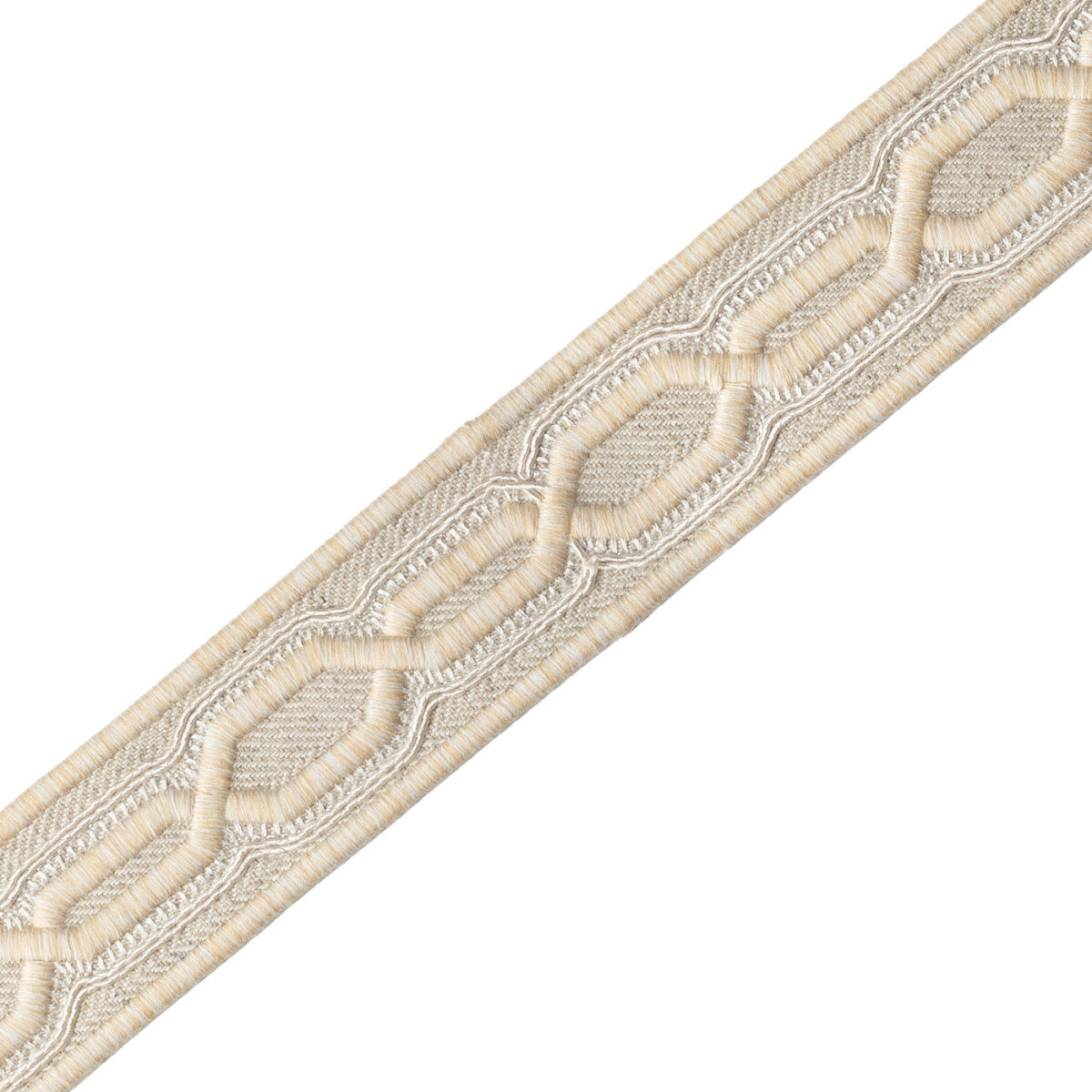 Trelliane Embroidered Border — Ivory