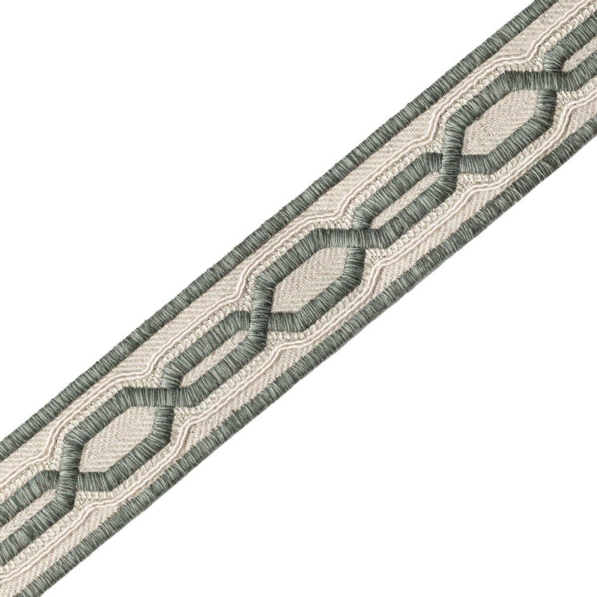 Trelliane Embroidered Border — Sage