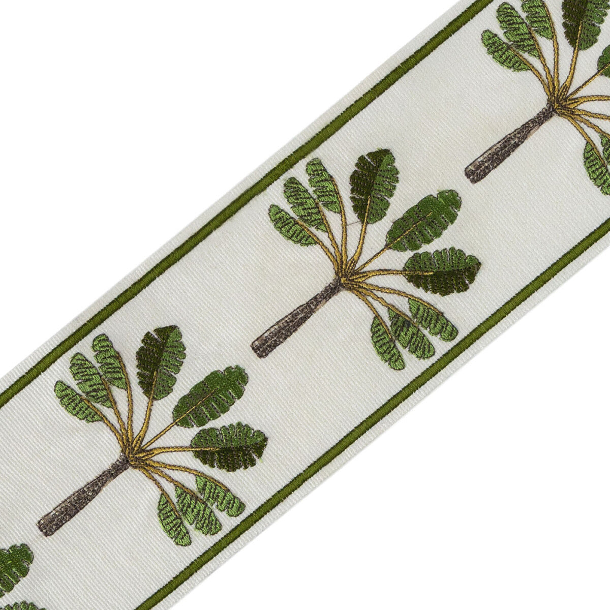 Palm Embroidered Border — Tropical Grove