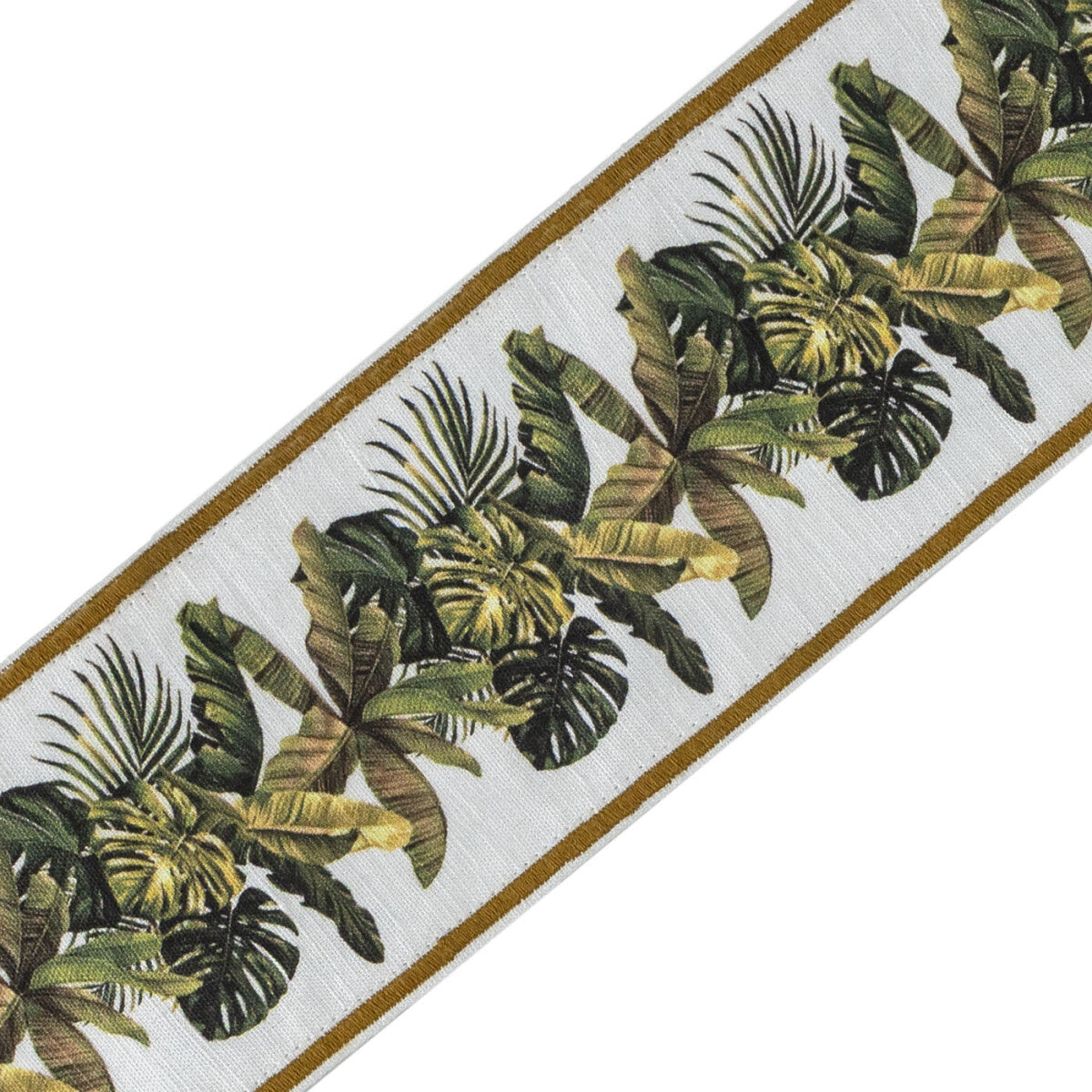 Verdant Palm Border — Rainforest Green