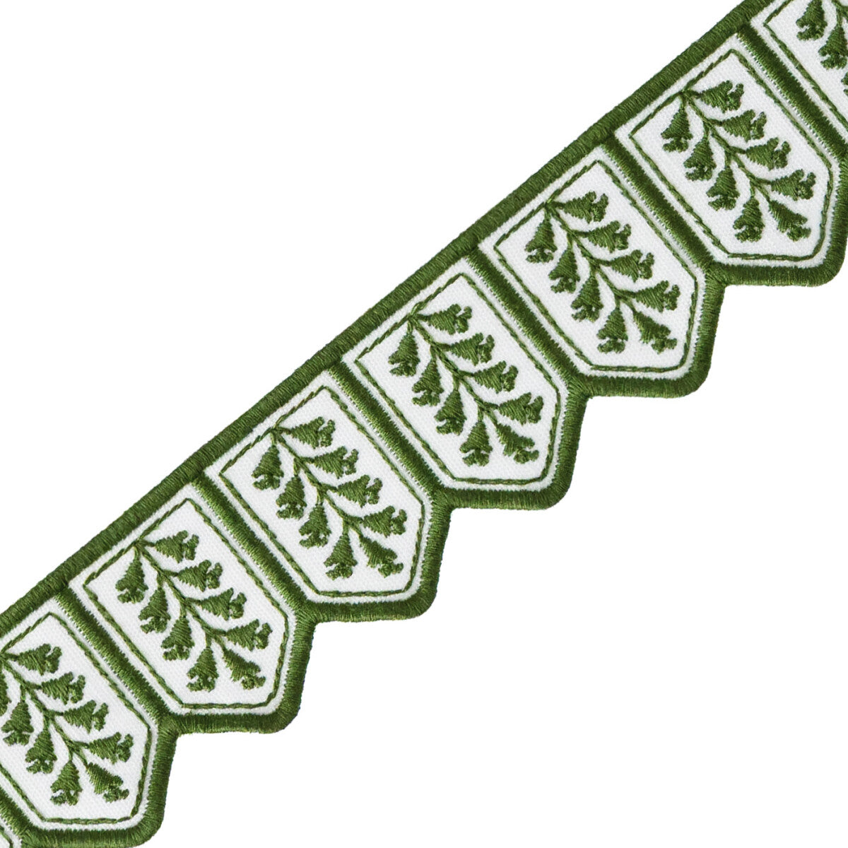 Tropic Embroidered Border — Jungle Green