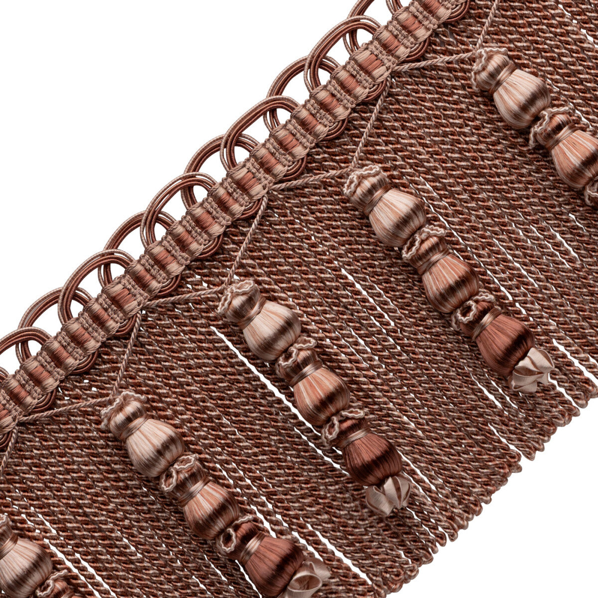 Katerina Beaded Bullion Fringe — Siena Blush