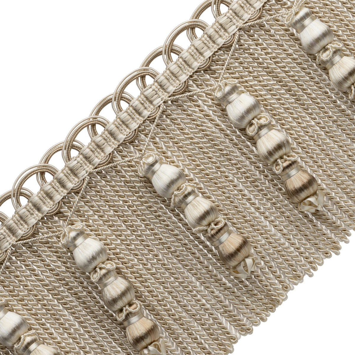 Katerina Beaded Bullion Fringe — Bisque