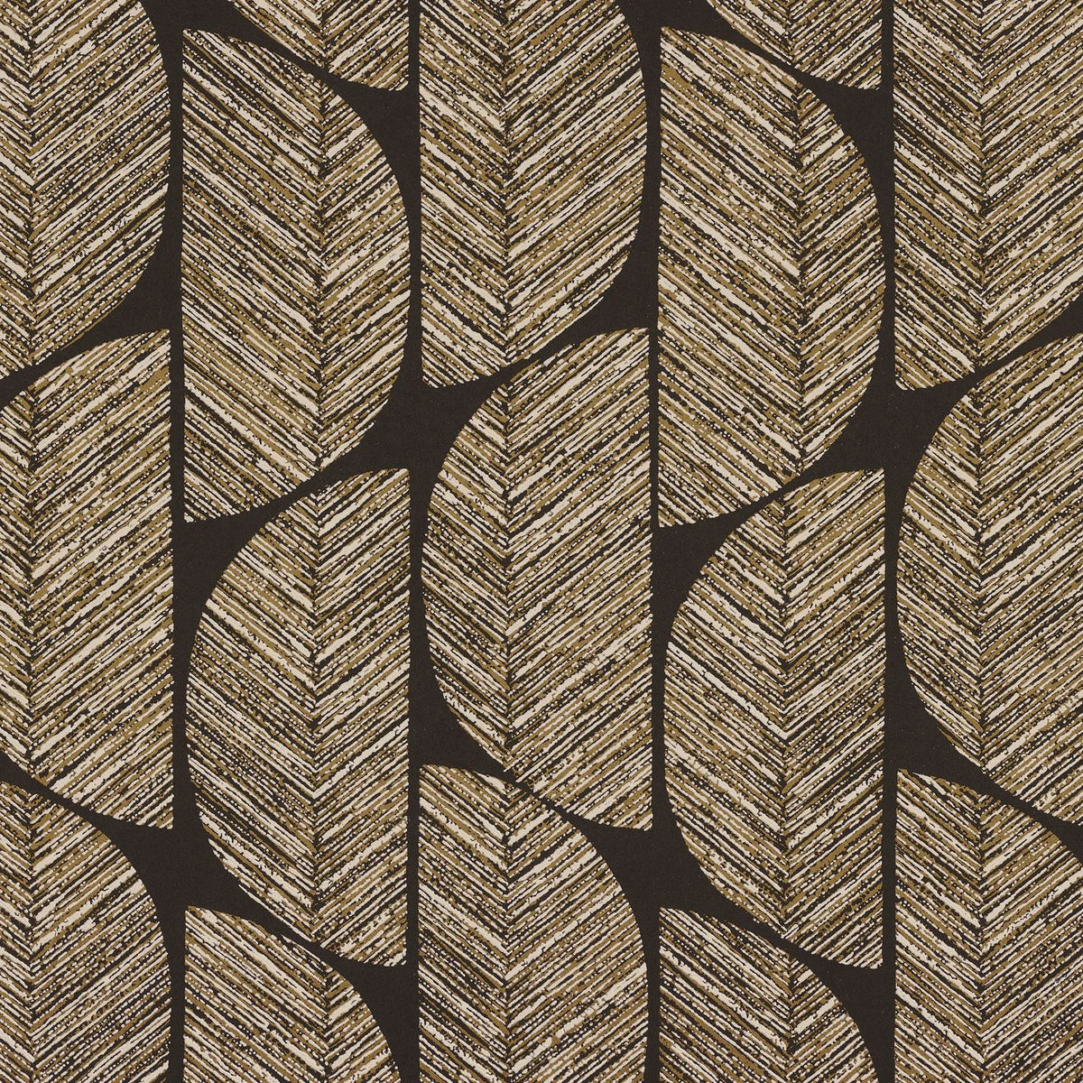Casamance Abelia wallpaper — Noir/Dore