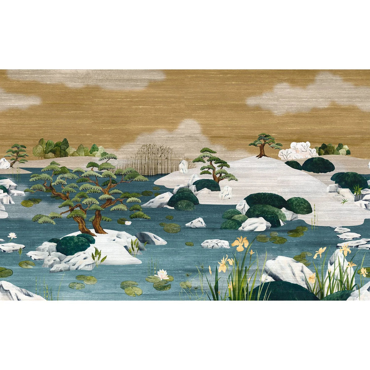 Casamance Adachi wallpanel — Mordoré Marine