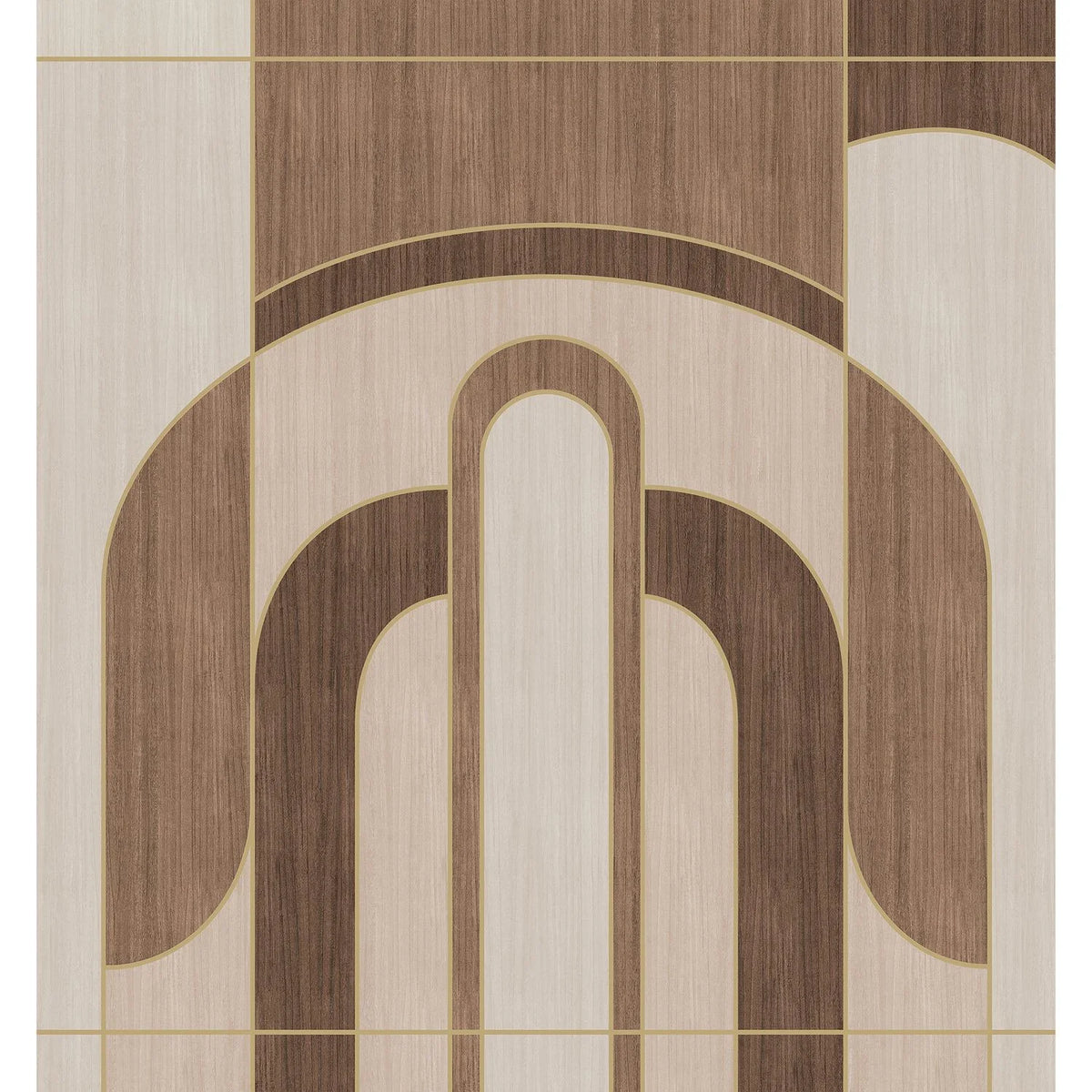 Casamance Alcoves wallpanel — Grège/Tabac